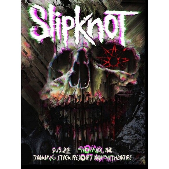 2024 Slipknot Here Comes The Concert Poster Phoenix,Arizona 9/15 Limited Edition - Picture 1 of 2